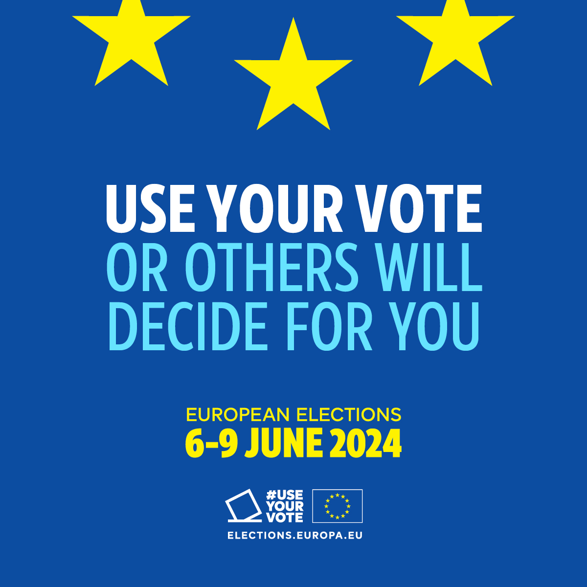 European Elections image - yellow stars on blue background